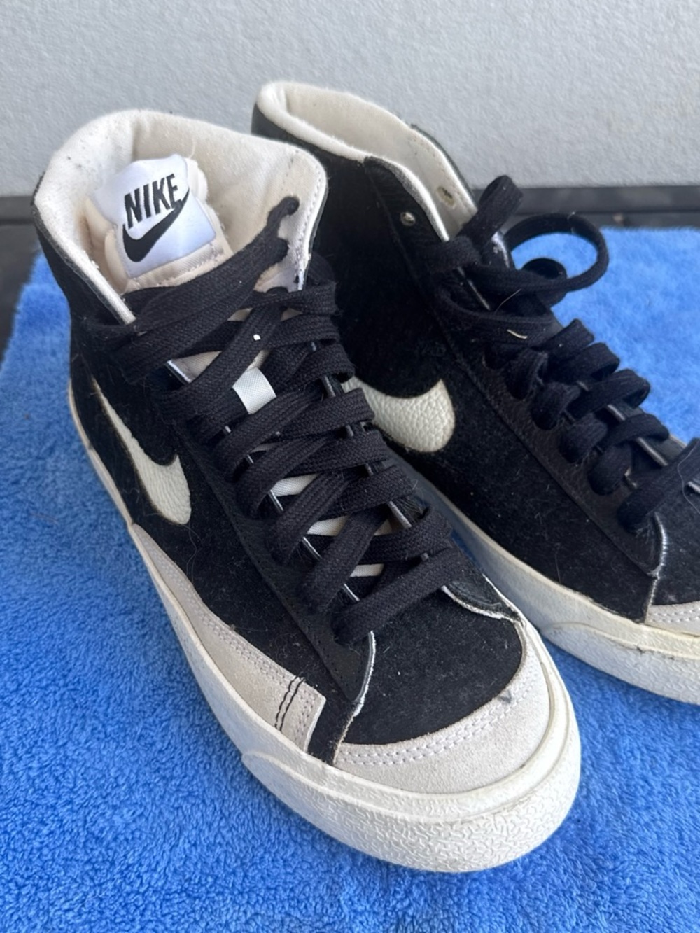 Nike Black and White High-Top Sneakers